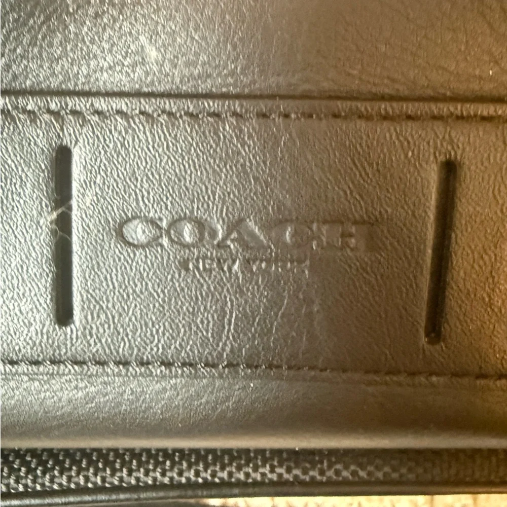 Coach Black Leather Briefcase